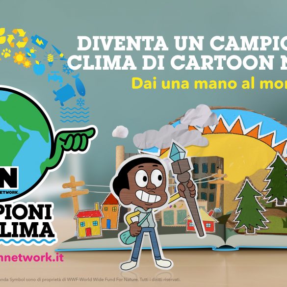 la campagna Campione del clima di Cartoon Network, che sensibilizza sul cambiamento climatico