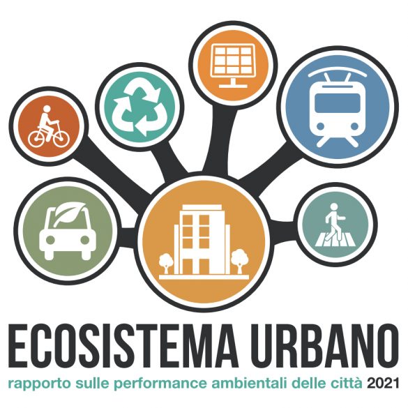 La cover del report 'Ecosistema urbano' di Legambiente sullo stato dell'ambiente nelle città italiane