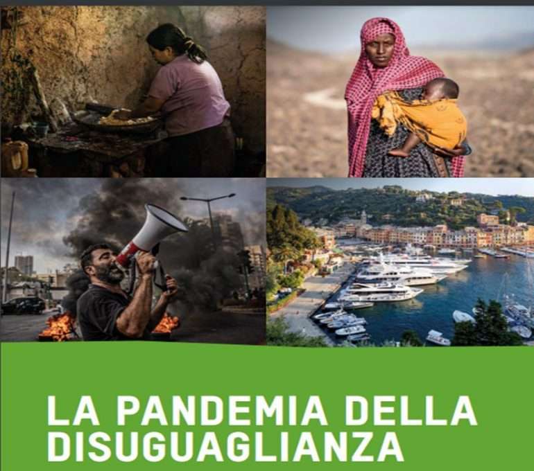 La cover del report 'La pandemia della disuguaglianza'