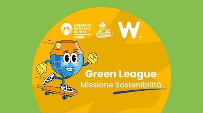 Locandina di GreenLeague, misisone sostenibilità di Conou e Weschool