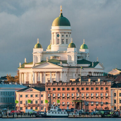 Cattedrale di Helsinki, capitale della Finlandia, primo nella classifica della felicità